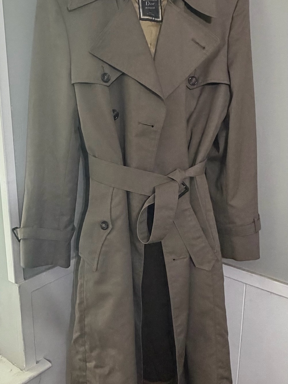 Authentic Vintage Christian Dior Monsieur Belted Trench Coat – Size 38R